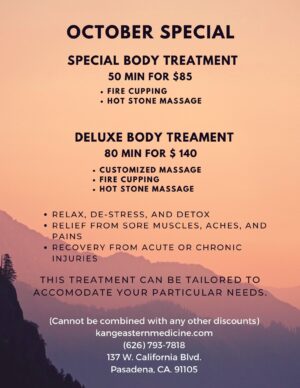 Spa Specials - Kang Eastern Medicine